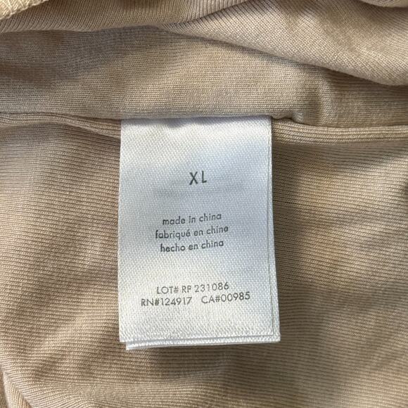 Rachel Parcell T Shirt Dress Womens XL Stripe Rayon Jersey Casual Soft Black Tan - Picture 7 of 11